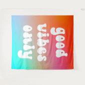 火と空のグラデーションの良い雰囲気のみ タペストリー (正面(横))