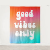 火と空のグラデーションの良い雰囲気のみ タペストリー (正面)