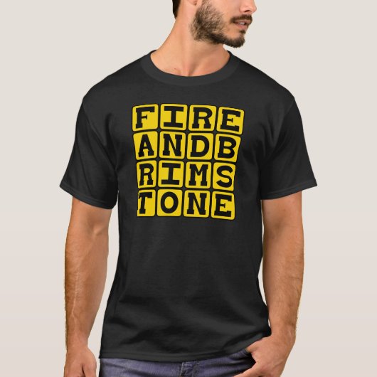 火と縁石、宗教熱狂 Tシャツ (正面)
