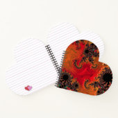 火と美しいハート型ノートブック ノートブック (内部)