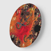 火と美しい時計 ラージ壁時計 (傾斜)
