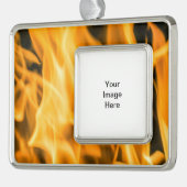 火によって組み立てられるオーナメント シルバープレートフレームオーナメント (左)