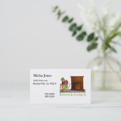 火によってLounging退職したな犬 名刺 (スタンド正面)