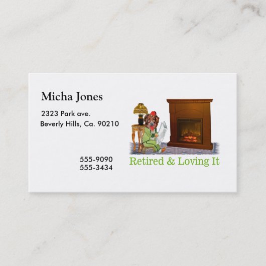 火によってLounging退職したな犬 名刺 (正面)