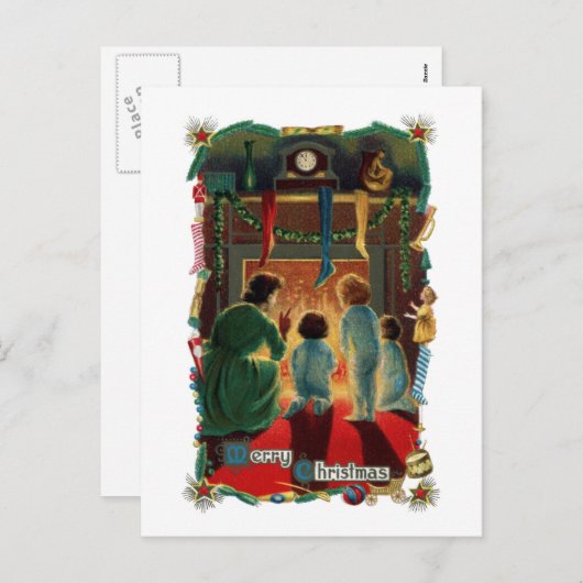 火によるクリスマスイブ シーズンポストカード (正面/裏面)