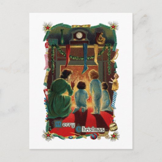 火によるクリスマスイブ シーズンポストカード (正面)