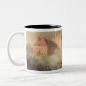 火に順序を与えている役人 ツートーンマグカップ (左)