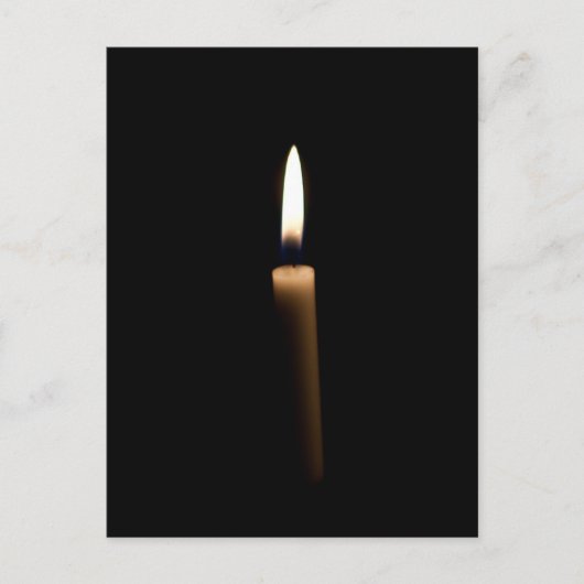 火のついたキャンドル ポストカード (正面)