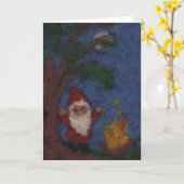 火のまわりで踊ること カード (黄色い花)