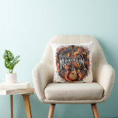 火のようなエレキギターがロックスピリットに点火する クッション (椅子)