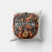 火のようなエレキギターがロックスピリットに点火する クッション (裏面)