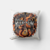 火のようなエレキギターがロックスピリットに点火する クッション (正面)