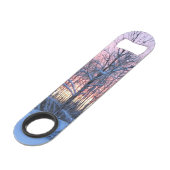 火のような夕焼けの雪、高いトウヒ。 スピード栓抜き (裏面アングル)