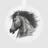 火のような野生の馬 オーナメント (裏面)