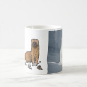 火のイタチの雪のイタチ コーヒーマグカップ (中央)