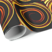 火のオレンジの螺線形 ラッピングペーパー (ロールコーナー)