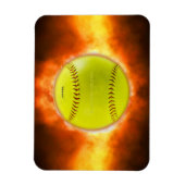 火のゲイの贈芸術的り物、滑りやすいジョーのソフトボール  マグネット (縦)