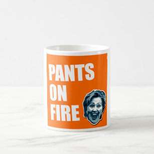 火のコーヒー・マグのヒラリー・クリントンのズボン コーヒーマグカップ