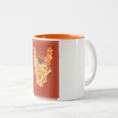 火のコーヒー・マグの女の子 ツートーンマグカップ (正面右)