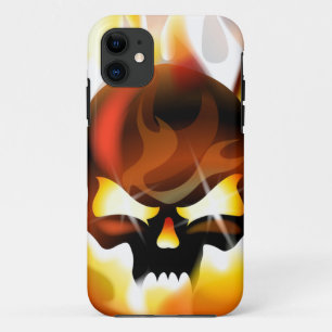 火のスカル iPhone 11 ケース