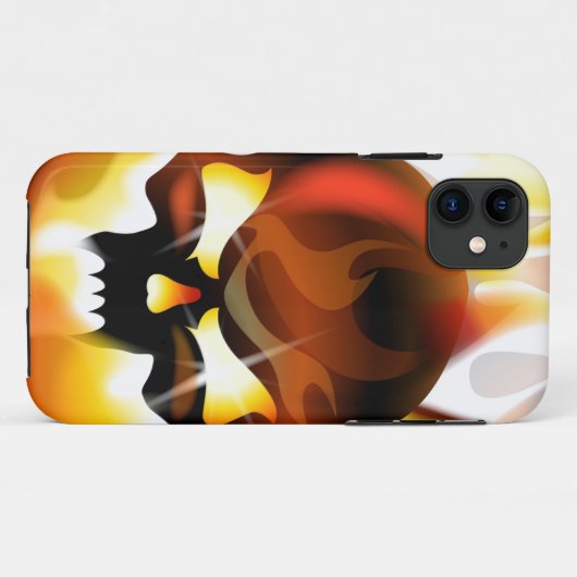 火のスカル Case-Mate iPhoneケース (裏面(横))