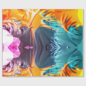 火のスプラッシュ ラッピングペーパー (フラット)