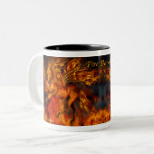 火のダンサーのマグ ツートーンマグカップ (正面左)