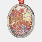 火のドラゴンのオーナメント メタルオーナメント (左)