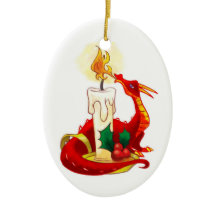 火のドラゴンのクリスマスのオーナメント
