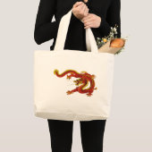 火のドラゴンのバッグ ラージトートバッグ (正面(商品))