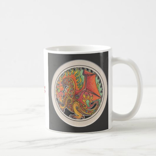 火のドラゴン コーヒーマグカップ (右)