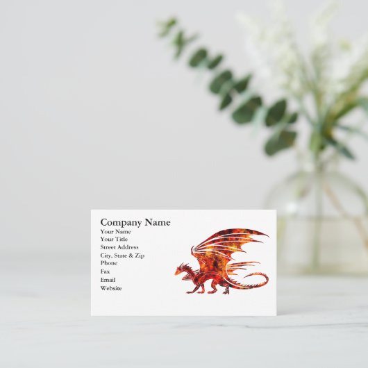 火のドラゴン 名刺 (スタンド正面)
