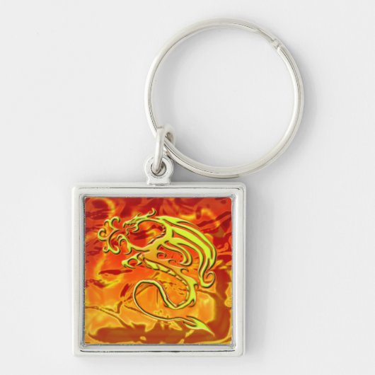 火のドラゴンKeychain キーホルダー (正面)