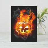 火のハロウィンのカボチャ カード (スタンド正面)