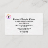 *~*火のピンク色のフグラデーションェニックスのリングや輪(火) 名刺 (裏面)