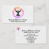 *~*火のピンク色のフグラデーションェニックスのリングや輪(火) 名刺 (正面/裏面)