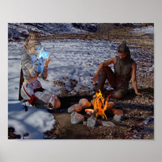 火のファンタジープリント ポスター