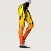 火のプリントはレギンスを設計しました レギンス (右)