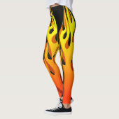 火のプリントはレギンスを設計しました レギンス (左)