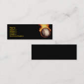 火のプロフィールカードの野球 スキニー名刺 (正面/裏面)