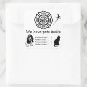 火のペットの場合シール スクエアシール (バッグ)