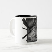 火のマグの下の魔法使い ツートーンマグカップ (正面左)