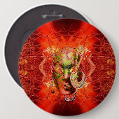 火のマスクボタン 缶バッジ (正面&裏面)