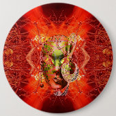 火のマスクボタン 缶バッジ (正面)