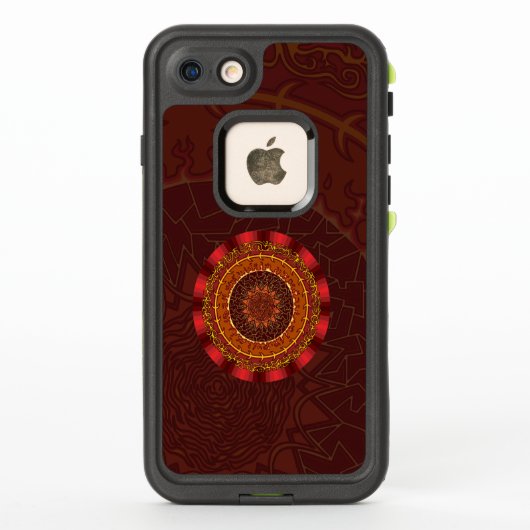 火のマンダラの耐用例 LifeProof iPhoneケース (裏面)