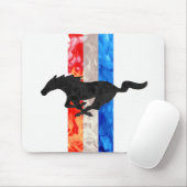 火のムスタングの赤い白く及び青 マウスパッド (マウス)
