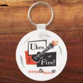 火のユークス！キーチェーン – 白 キーホルダー (正面)