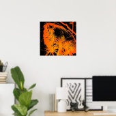 火のライオンのポスター ポスター (ホームオフィス)