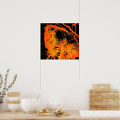 火のライオンのポスター ポスター (キッチン)