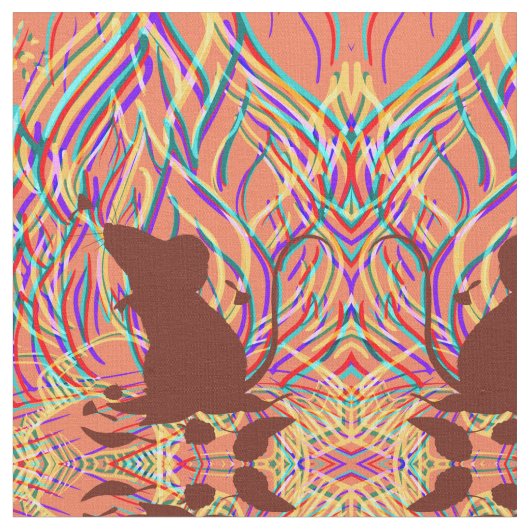 火のラット! ファブリック (クローズアップ)